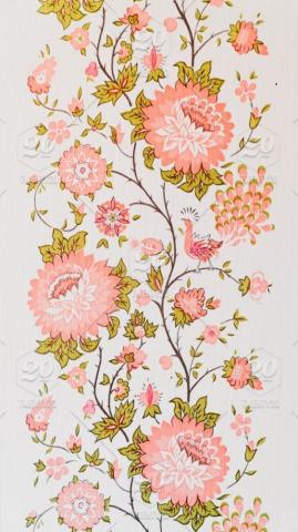 Vintage Pink And Green Floral Wallpaper Stock Photo 8a999c28 50e8