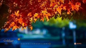 Colors October Calendar Wallpaper