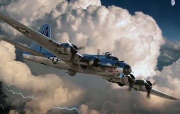 Wallpaper The Moon Lightning Boeing United States Air Force B