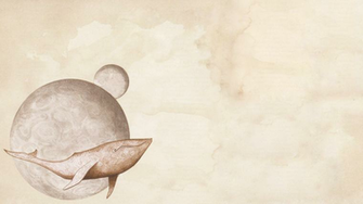 Digital Art Universe Space Planet Minimalism Whale