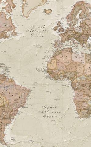Map Wallpaper Blumenposter Pastell Hintergrund Vintage