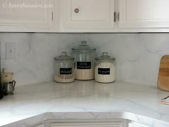 Pin Faux Marble Countertops With Paper Illusion Wallpaper