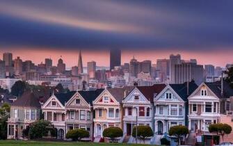 San Francisco City Cities Buildings Building Clouds Houses House