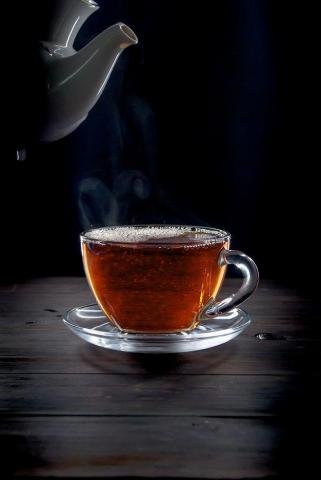 Cup Of Tea On Black Background Cups Wallpaper