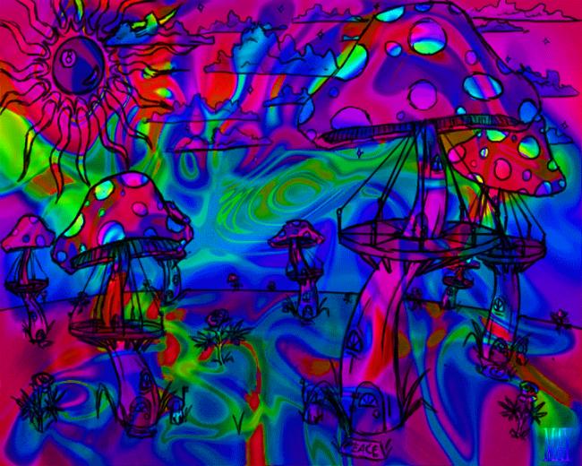Trippy Shroom Background