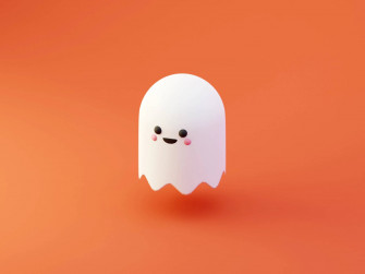 Cool 3d Ghost White In Orange S5fpylxghhquu5q2 Wallpaper