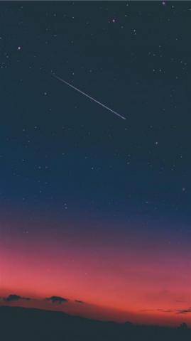 Shooting Star In Night Sky iPhone Wallpaper