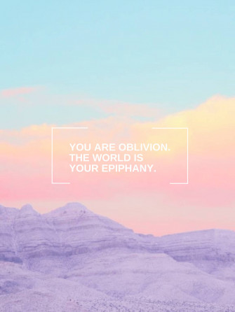 Pastel iPad Lovely Quote Against Mountain Wallpaper