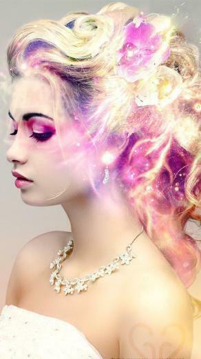 Flower Girl Beautiful Makeup Wallpaper iPhone