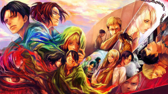 1080p Titan Attack Lot Anime Characters On HD Wallpaper