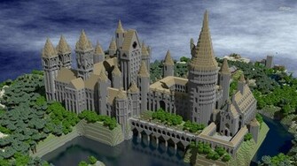Hogwarts Castle Minecraft Wallpaper