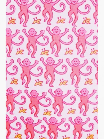 Pink Preppy Monkeys Greeting Card By Designzz