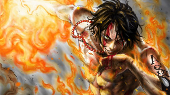 One Piece Fire 4k Wallpaper HD Anime