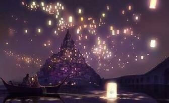 Rapunzel Floating Lanterns Anime Couples Artbooks Theanimegallery