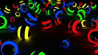 3d Wallpaper Abstract Balls Colorful