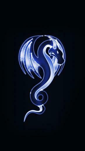 Blue Dotted Dragon Wallpaper iPhone