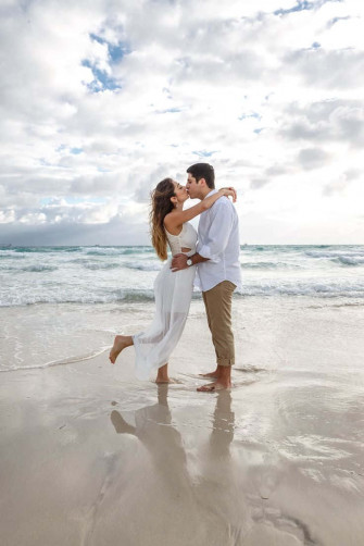Couple At Beach Picture X Wallpaper