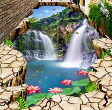 Amazon 3d Mural Wallpaper Picture In Floor Tiles