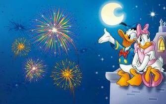 Donald Duck And Daisy Romantic Evening Watching The