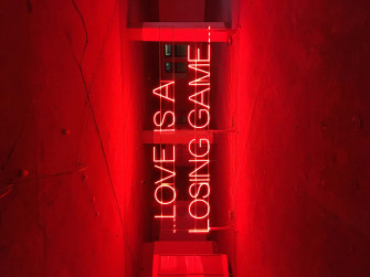 Make Your Landscape Electric With A Neon Red Aesthetic Wallpaper