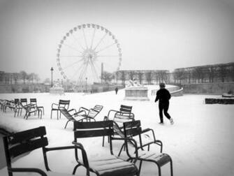 Snow In Paris Ferris Wheel Wallpaper And Image