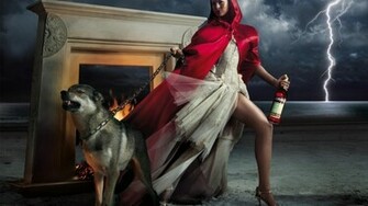 Wallpaper Campari Eva Mendes Girl Wolf