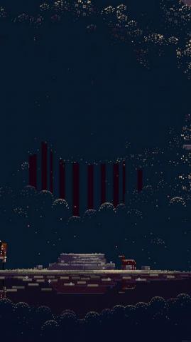 Wallpaper Pixelated Universe Game iPhone6 Plus