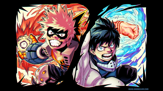 Katsuki Bakugou Izuku Midoriya Anime My Hero Academia HD Wallpaper