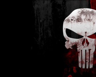 White Black Monochrome Red Skull The Punisher Art