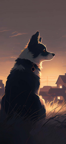 Anime Dog Background Wallpaper
