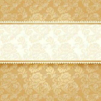 Golden Victorian Invitation Card Royalty Vector