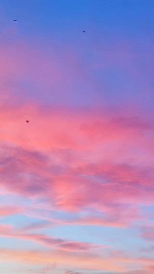 Pink And Blue Clouds Wallpaper