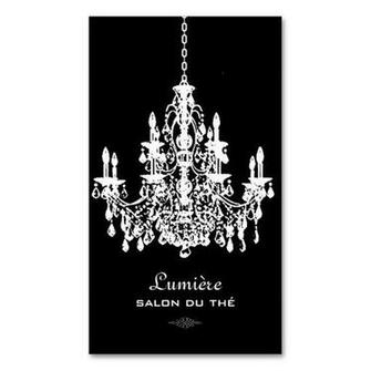 Pixdezines Black White Chandelier Diy Background Business Card
