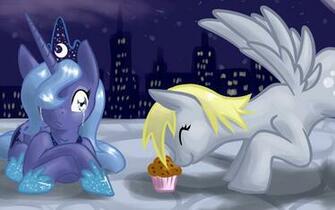 Princess Luna And Derpy Hooves HD Wallpaper
