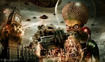 Mars Attacks Alien Wallpaper