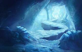 Wallpaper Art Cave Ice Cold People Road Painting