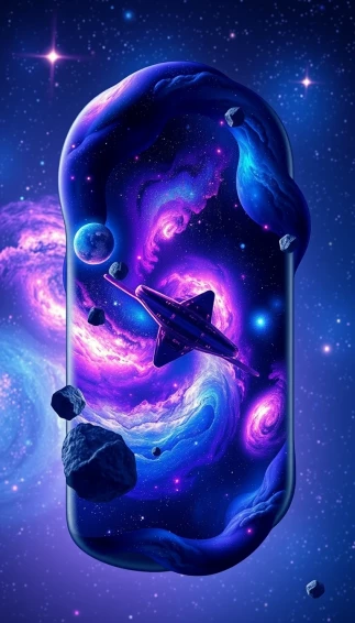 3d Space Phone Wallpaper