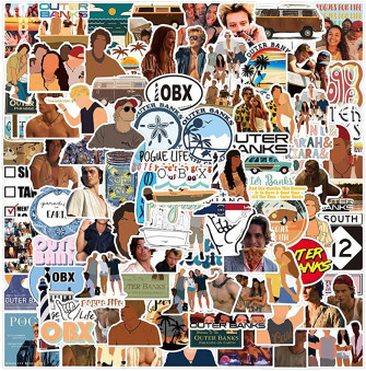 Amazon V Harna Outerbanks Stickers Pack 100pcs Outer Ban Ks