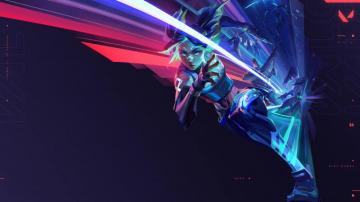 Neon Valorant Agent R Wallpaper