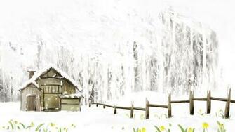 Cabin In The Snow Wallpaper