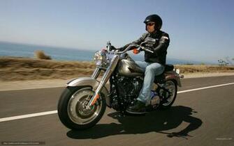 Fat Boy Flstf Softail Desktop Wallpaper In The