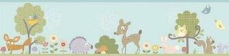 Woodland Animals Wall Border Baby Boy Or Girl Nursery Animal Wallpaper