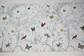 Several Coats Of Craft Paint To Fill In The Birds And Butterflies