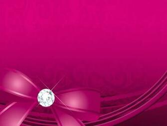 Pink Diamond With Ribbon Background For Powerpoint