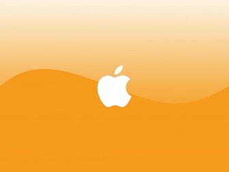 Orange Apple Design Wallpaper Mac