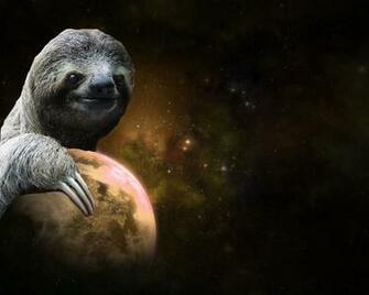 Creature Hugs Love Outerspace Planet Sloth Sloths Space Universe
