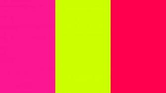 Fluorescent Pink Yellow Folly Three Color