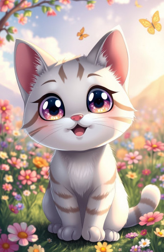 Cute Anime Cat Wallpaper