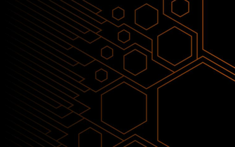 Orange Hexagons By Flaming Tubesock