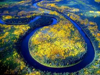 Cool River Circle Natural Background Wallpaper